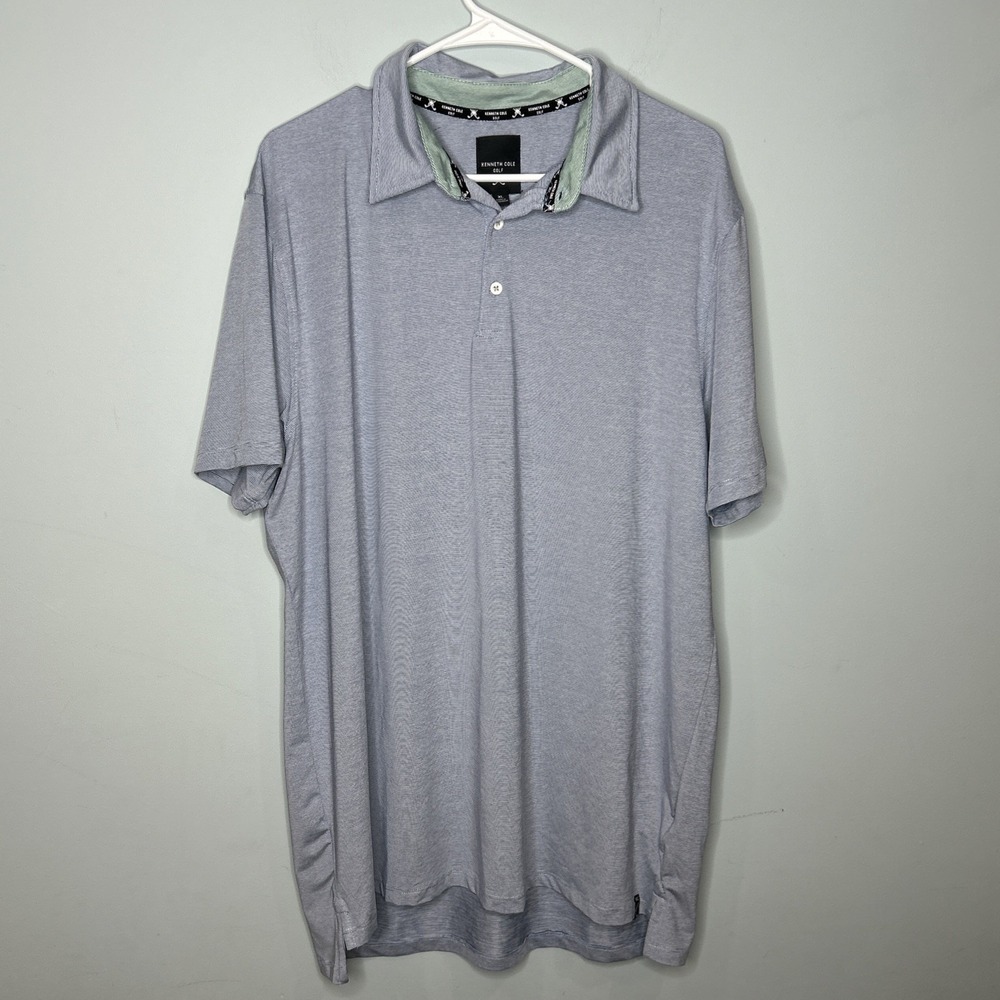 Kenneth Cole Golf Performance Polo Shirt Wicking Stretch UPF 50 Soft XL